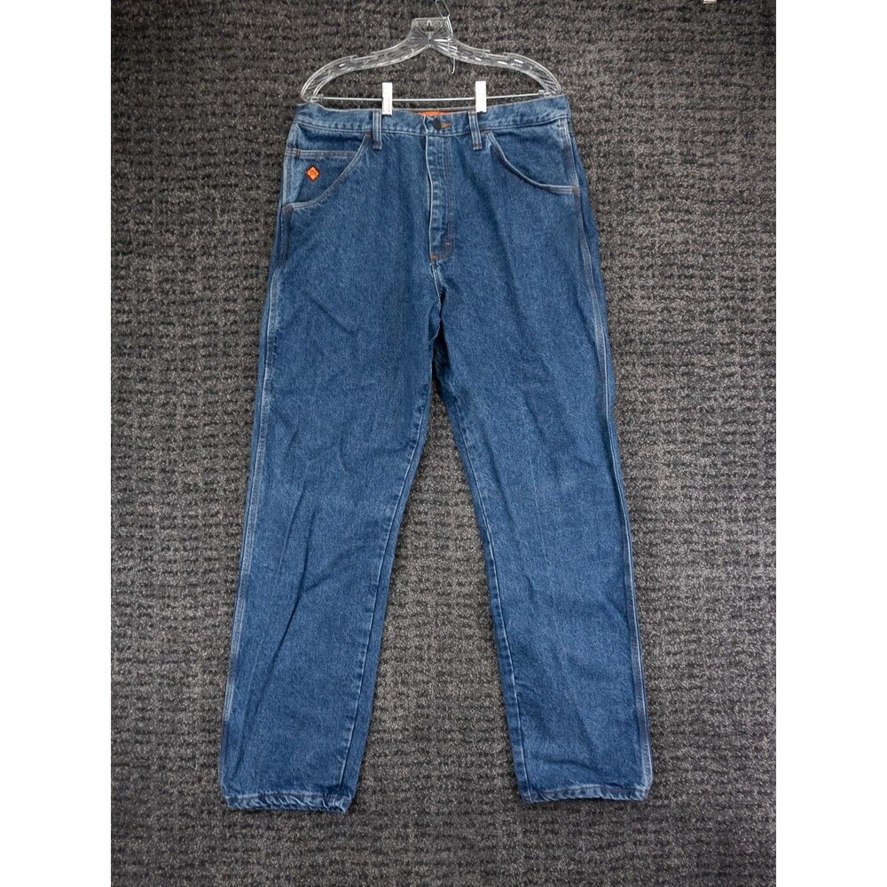 Wrangler RIGGS FR Jeans Mens 36x34 Actual 35x33 Blue Flame Resistant Workwear